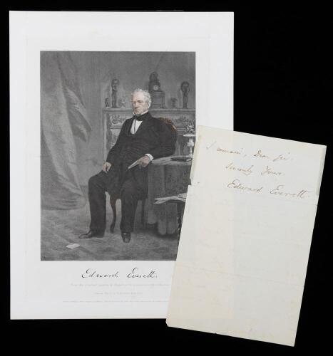 Everett, Edward: 20th US Secretary of State, Senator, House Representative and Governor of Massachusetts ALS From 1860