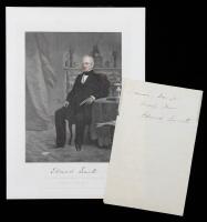 Everett, Edward: 20th US Secretary of State, Senator, House Representative and Governor of Massachusetts ALS From 1860