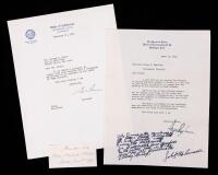 McKinley, William and Garret Hobart 25th President and 24th Vice President of the United States. Cut Signature and Note Card Sig