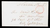 Franklin Pierce Signed Free Franked Envelope