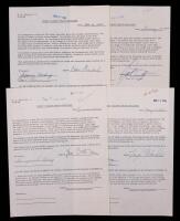 20+ Talent Release Forms of Notable Jazz Greats and Singers from the Show The 50/50 Club 1968 Including Duke Ellington. Late 196