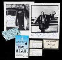 Johnny and June Carter Cash &acirc;&euro;&ldquo; Signed Photographs with Backstage Passes and Tickets