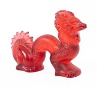 Lalique's Fabulous Ruby Red Dragon Mint in Box with Papers