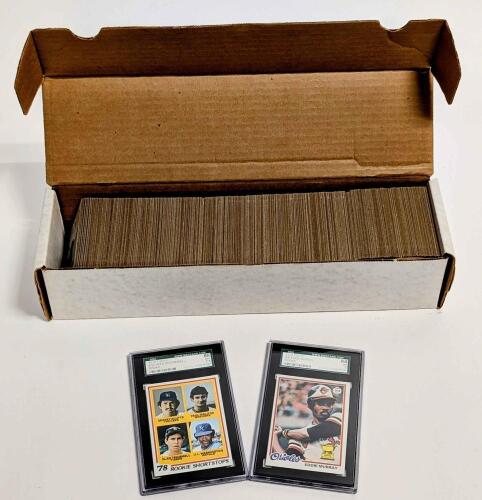 1978 Topps Baseball Card Set with Rookie Card for Molitor/Trammel and Eddie Murray Both Graded by SGC