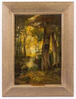 R.M. Shurtleff, N.A. (Roswell Morris Shurtleff). "Untitled Landscape" Original Oil on Panel