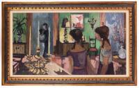 J. Douglas Duder. "Family Affair" Oil on Canvas