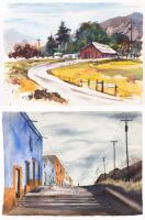Tino Vito Pontrelli. Two Scenic Watercolors: California and Mexico