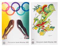 Multiple Artists. Rare: 18 Vintage Original Posters from the 1972 Munich Olympics. The Games of the XX Olympiad
