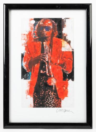 Maurer, Sidney Randolph. Miles Davis Enhanced Portrait Photo