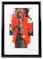 Maurer, Sidney Randolph. Miles Davis Enhanced Portrait Photo