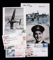 WWII Royal Air Force Aces, Fighter Command, Bomber Command, and Battle of Britain Heroes - Over 150 Signed Envelopes, Covers, an