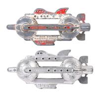 Two Vintage Buck Rogers Flash Blast Attack Ship Toys, Tootsietoy, ca. 1930s&acirc;&euro;&ldquo;40