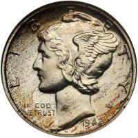 1942 Mercury 10C NGC Proof 64