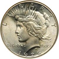 1926 Peace $1 NGC MS65