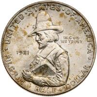 1921 Pilgrim Half Dollar Recut Date