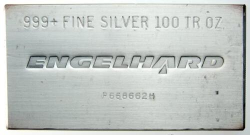 999+ Fine Silver 100 Troy Oz Engelhard Silver Bar