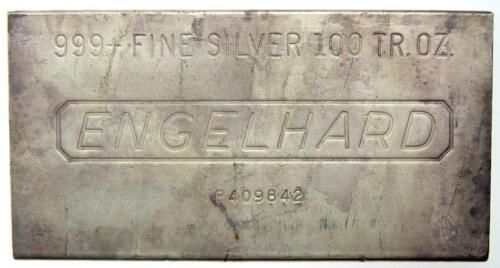 999+ Fine Silver 100 Troy Oz Engelhard Silver Bar