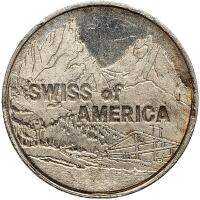 A Two Ounce .999 Fine Silver Round Made By Swiss Of America Unc