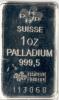 Swiss 1 Oz Palladium 999.5 Bar