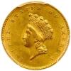 1855 $1 Gold PCGS Unc Details - 2
