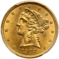 1907 Liberty. Minor Variety Repunched Date