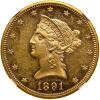 1891-CC $10 Liberty NGC MS60 PL
