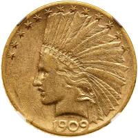 1909-S $10 Indian NGC EF40