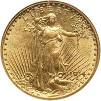 1914 $20 St. Gaudens NGC AU58