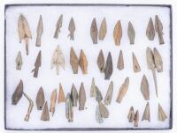 Fine Collection of 40 Small Ancient Luristan Bronze Spear Points ca. 1000 B.C.