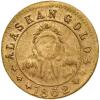 Alaska Gold Token. 1862 2-Too WAH Brilliant Unc - 2