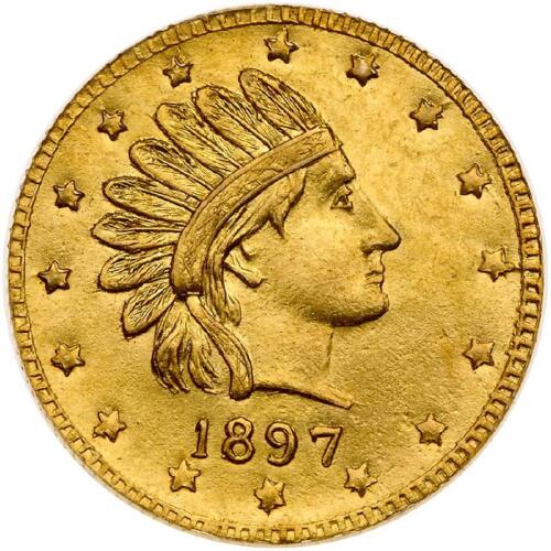 Alaska Gold Token. 1897 One Pinch Gem Brilliant Unc
