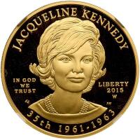 2015-W. $10.00 Jacqueline Kennedy &Acirc;&frac12; ozt .9999 Fine NGC PF70 Ultra Cameo
