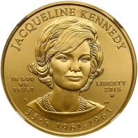 2015-W. $10.00 Jacqueline Kennedy &Acirc;&frac12; ozt .9999 Fine NGC MS70