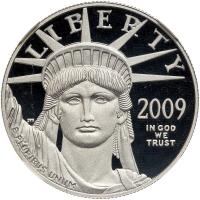 2009-W. $100.00 Platinum 1 oz .9995 Fine, Gem Proof NGC PF69 Ultra Cameo