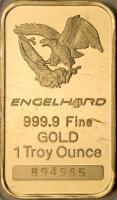 Engelhard 1 Troy Ounce Gold Ingot 999.9 Fine