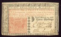 New Jersey, March 25, 1776, Thirty Shillings EF