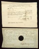 Connecticut, 1782 And 1790 2 Fractional Payments VF