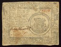 Continental, February 17, 1776, One Dollar Fine