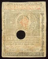 Massachusetts, March 18, 1780, Four Dollars Hole Canceled Fine