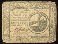 Continental, May 9, 1776, Two Dollars Very Good