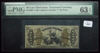 1864, 50&Acirc;&cent; Fractional Currency. Third Issue, green reverse without surcharge, obverse with "1"