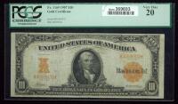 1907, $10 Gold Certificate VF 20