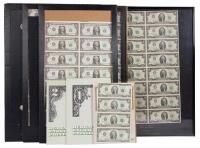 8-piece lot of Uncut Sheets from the Bureau of Engraving and Printing