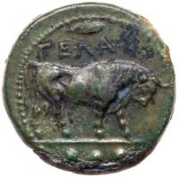 Sicily, Gela. &Atilde;&dagger; Tetras, 16 mm, (3.38 g), ca. 420-405 BC