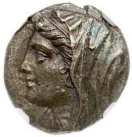 Sicily, Syracuse. Queen Philistis under Heron II, 240-215/4 BC, Silver 5 Litrae (4.05g), 16mm