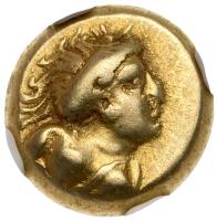 Lesbos, Mytilene. Ca. 377-326 BC. Electrum Hecte (2.53 g) 9 mm