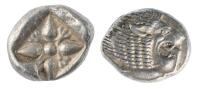 Ionia, Miletos. 520-450 BC. Silver Diobol (1.18g) 10 mm. Superb XF