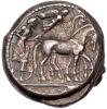 Sicily, Syracuse. Deinomenid Tyranny. Silver Tetradrachm (17.17 g), 485-466 BC - 2