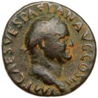Judaea Capta. Vespasian, AD 69-79. AE Dupondius (9.74g), 26 mm VF