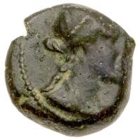 Egypt (Ptolemaic). Cleopatra VII, 51-30 BC. AE 1/8th Unit (1.08 g) 11.5 mm Choic